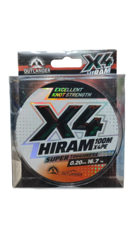 ШНУР плетеный 100m, 0.20mm, 16,7kg Outlander HIRAM
