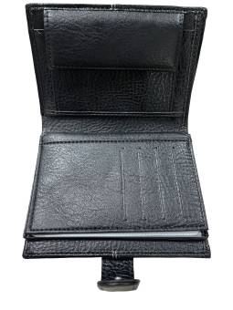 Бумажник, 3в1 натуральная кожа,черный Y2007
