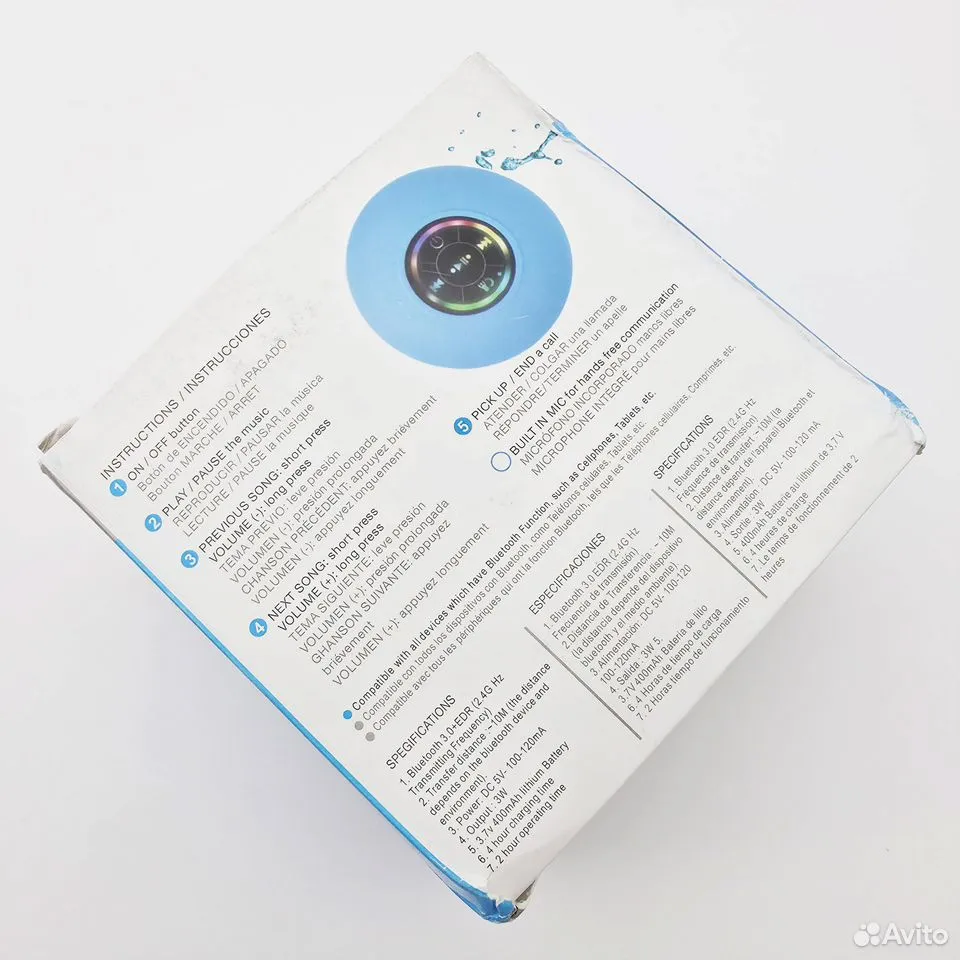 Bluetooth динамик водонепроницаемый на присоске