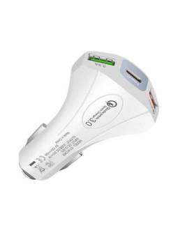 РАЗВЕТВИТЕЛЬ прикуривателя быстрой зарядки QC 3.0 - 2USB, Type-C