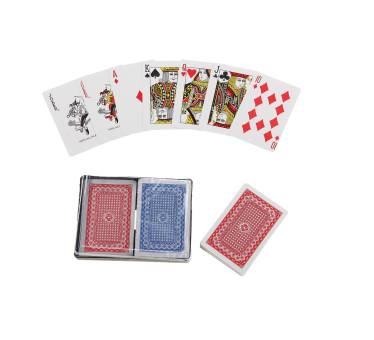 КАРТЫ игральные две колоды по 54шт для покера в пластиковом футляре