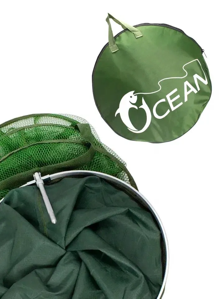 САДОК береговой 200х40см 4 секции, стальные кольца, в сумке OCEAN