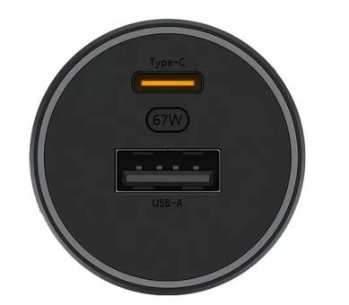 Автомобильное зарядное устройство Xiaomi 67w car charger (type-a + type-c) BHR6814GL