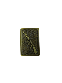 ЗАЖИГАЛКА бензиновая желтая тип Zippo AK-47