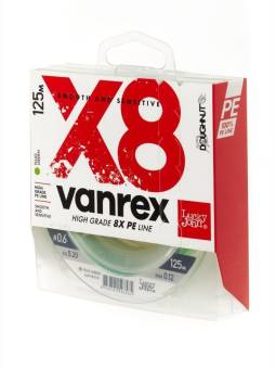 ЛЕСКА VANREX Х8 плетёная 125m, 0.12mm, 5.20kg "Lucky John"