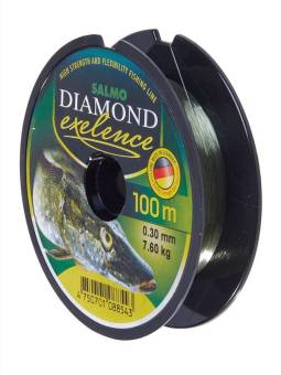 ЛЕСКА DIAMOND монофильная 100m, 0.30mm, 7.60kg. "Salmo"