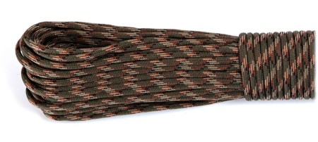 Paracord 550 army green camo #004 30 метров