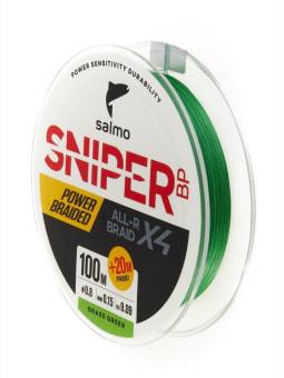 ЛЕСКА SNIPER BP ALL-R BRAID Х4 плетёная 120m, 0.15mm, 9.09kg "Salmo"