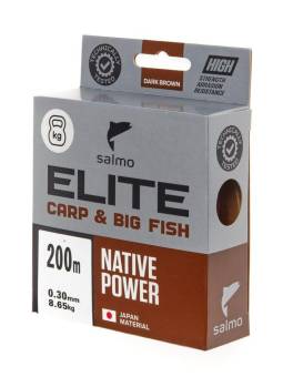 ЛЕСКА ELITE CARP & BIG FISH монофильная 200m, 0.30mm, 8.65kg "Salmo"