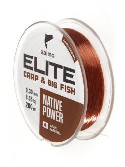 ЛЕСКА ELITE CARP & BIG FISH монофильная 200m, 0.30mm, 8.65kg "Salmo"