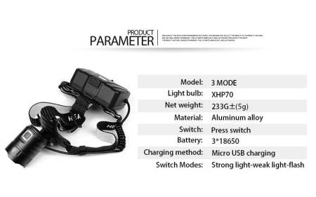 Самый мощный светодиодный фонарь CREE XHP70 FA-T28