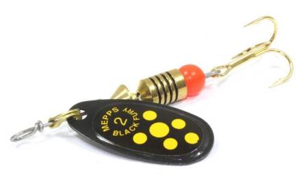 БЛЕСНА "2" вращ. 4.5 гр. Black Fury 2 BL Yel "Mepps"