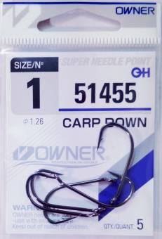 Крючки Owner 1/51455 1.26 CARP DOWN