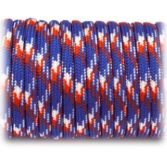 Paracord 550 red blue white camo #023 30 метров