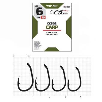 КРЮЧКИ CС302 разм.6 10шт. CARP "Cobra"