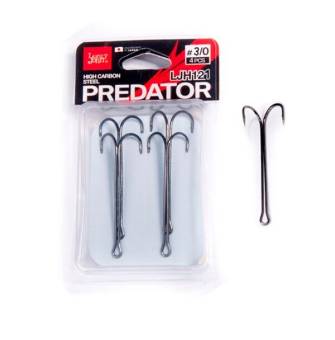 КРЮЧКИ двойники #3/0, 4шт PREDATOR "Lucky John"