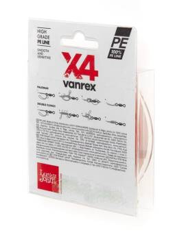 ЛЕСКА VANREX Х4 плетёная 125m, 0.10mm, 3.40kg "Lucky John"