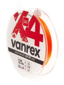 ЛЕСКА VANREX Х4 плетёная 125m, 0.10mm, 3.40kg "Lucky John"
