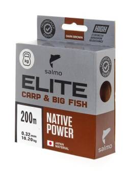 ЛЕСКА ELITE CARP & BIG FISH монофильная 200m, 0.32mm, 10.20kg "Salmo"