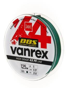 ЛЕСКА VANREX BBS Х4 плетёная 125m, 0.37mm, 21.80kg "Lucky John"