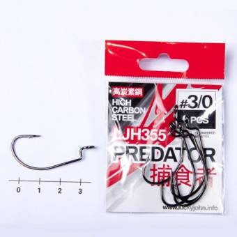 КРЮЧКИ офсетные PREDATOR #3/0 6шт. "Lucky John"