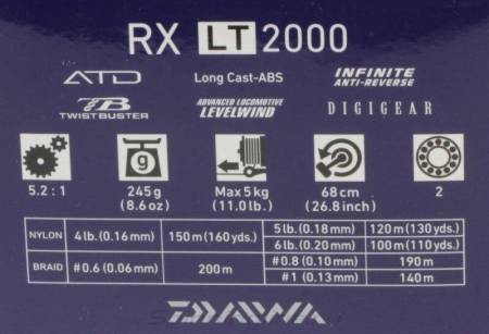 КАТУШКА безынерц. RX 20 LT 2000 "Daiwa"