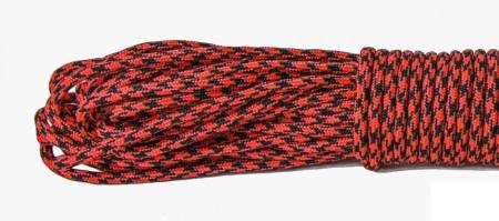 Paracord 550 red black camo #031 30 метров
