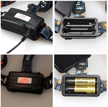 Фонарь налобный ОГОНЬ H-T367G T6 +Датчик движения
