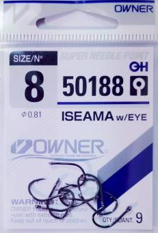 Крючки Owner 8/50188 0.81 ISEAMA w/EYE