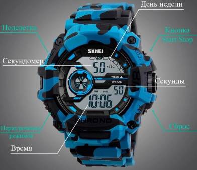 ЧАСЫ Skmei наручные электронные 1233