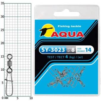 ВЕРТЛЮГИ с застёж. 4кг 8шт. №14 SY-3023 "Aqua"
