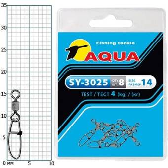 ВЕРТЛЮГИ с застёж. 4кг 8шт. №14 SY-3025 "Aqua"