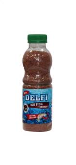 ПРИКОРМКА зимняя "Delfi ice fish tornado" (окунь + плотва; гаммарус + мотыль, красная, 500 мл)