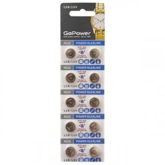 БАТАРЕЙКА G13/LR1154/LR44/357A/A76 BL10 Alkaline 1.5V "GoPower"