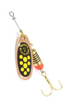 БЛЕСНА "2" вращ. 4.5 гр. Black Fury 2 C Yel "Mepps"