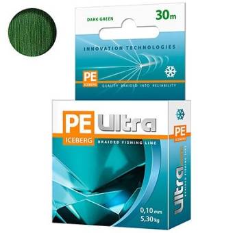 ПЛЕТЁНКА зимняя 30м 0,10мм 5,30кг PE ULTRA ICEBERG "Aqua"