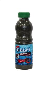 ПРИКОРМКА зимняя "Delfi ice fish tornado" (озеро; червь + мотыль, черная, 500 мл)