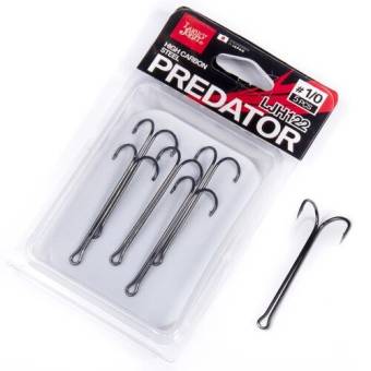 КРЮЧКИ-ДВОЙНИКИ #1/0 5шт. PREDATOR LJH122 Lucky John"