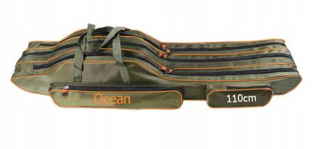ЧЕХОЛ для удилищ 110 cм 3 секции + 2 кармана X7-110 "Ocean"