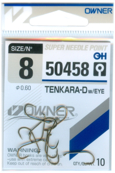 Крючки Owner 8/50458 0.60 Tenkara Down w/EYE