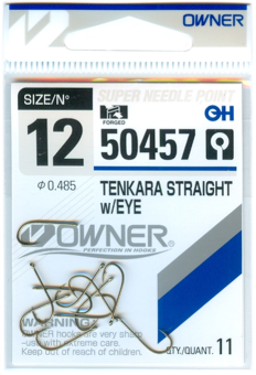 Крючки Owner 12/50457 0.485 Tenkara Straight w/EYE