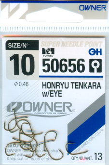 Крючки Owner 10/50656 0.46 Honryu Tenkara w/EYE