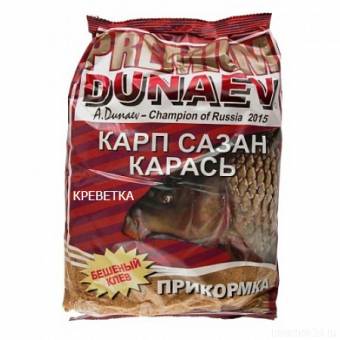 ПРИКОРМКА "Dunaev" Premium 1кг Карп-Сазан Креветка